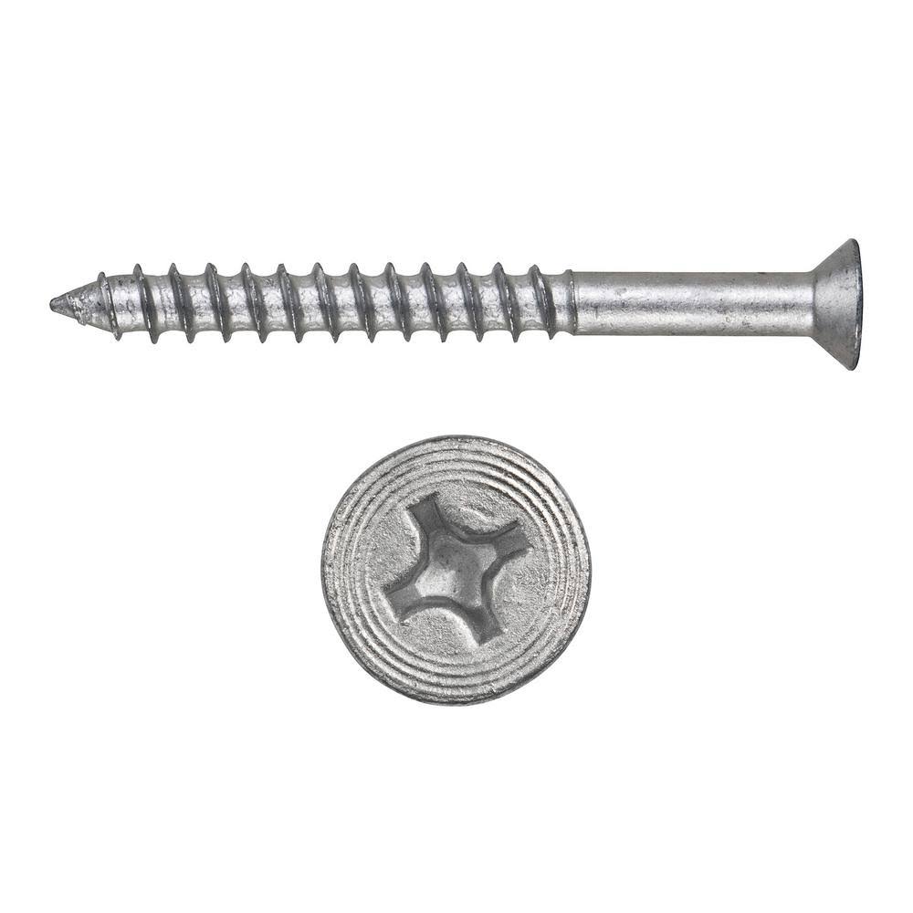 3/16 in. x 4 in. Zinc Plated Carbon Steel Concrete Screw Anchor (100-Pack) C7962