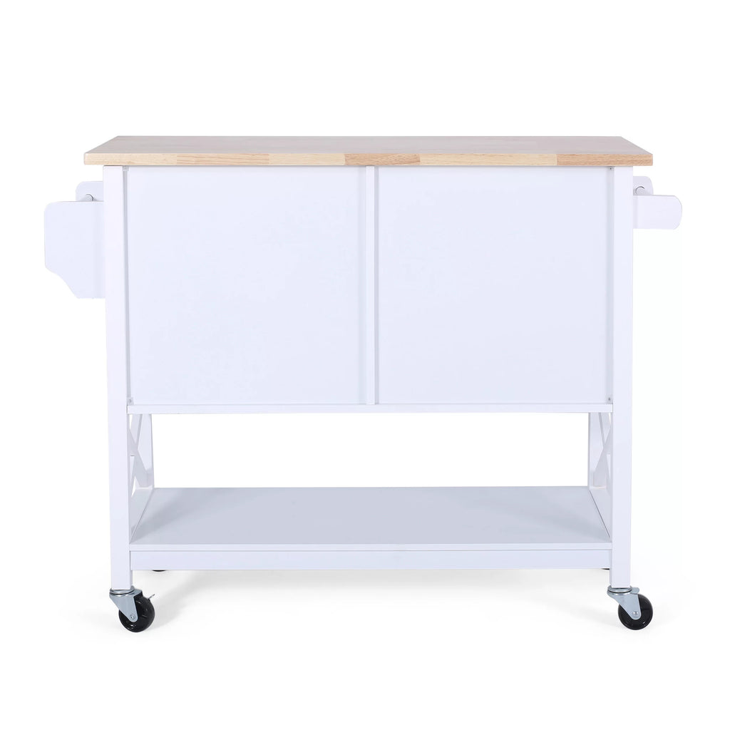 White Wood Kitchen Cart N1327