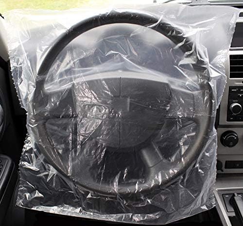Clear Plastic Disposable Steering Wheel Covers 500 per Roll N5017