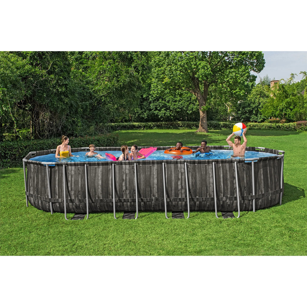 24' x 12' x 52" Oval Above Ground Swimming Pool Set G7723