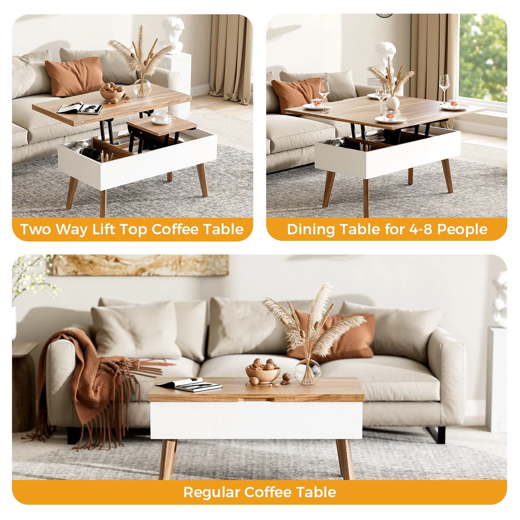 3 in 1 Lift Top Coffee Table with Storage Q7340