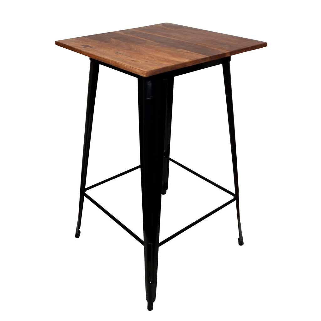 Sheesham and Metal Pub Height Table T7174
