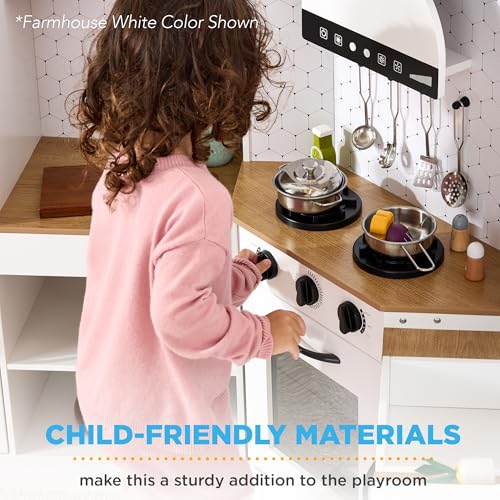 Pink Wooden Kids Pretend Play Corner Kitchen D358