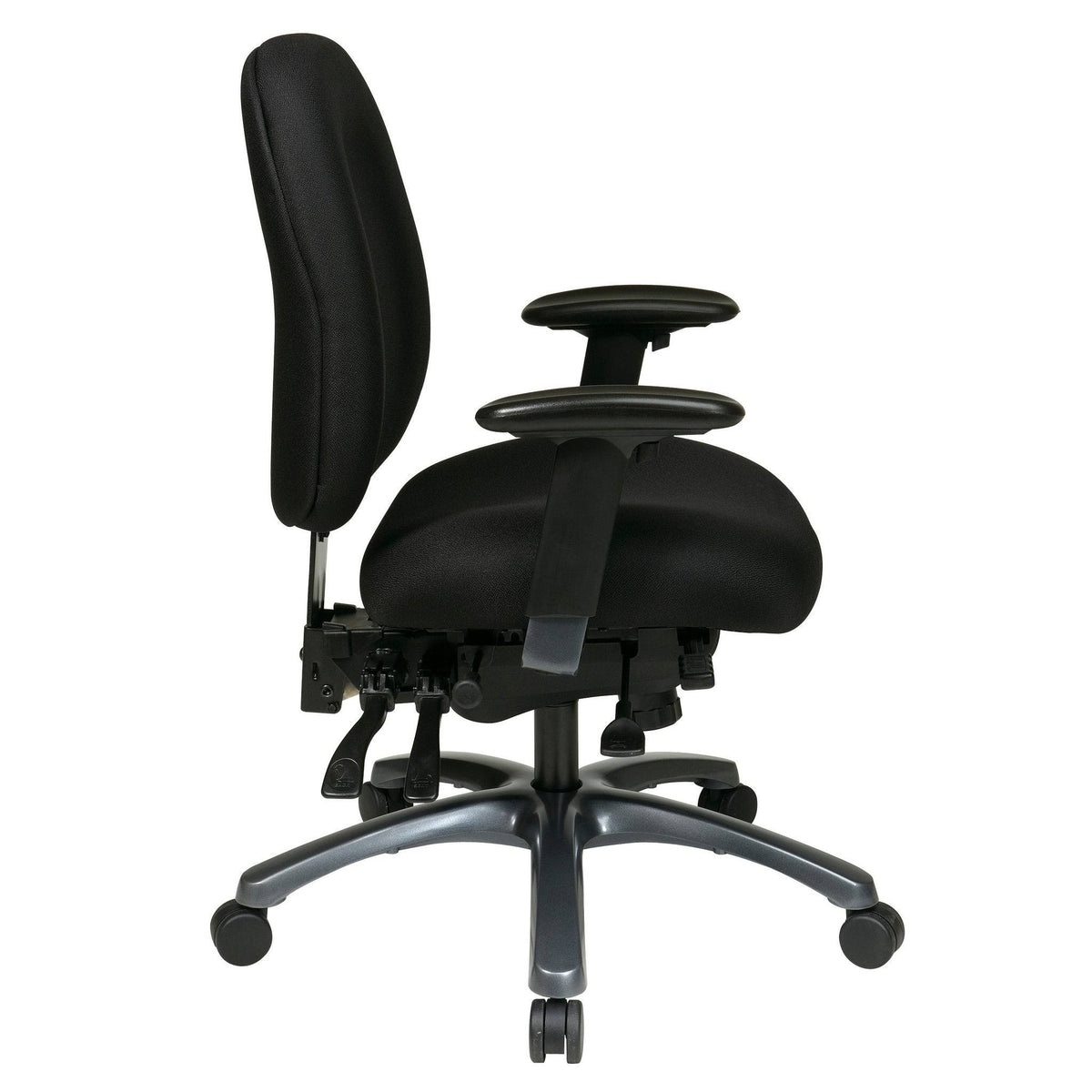 Jet Mid-Office Chair with Seat Slider and Titanium Finish Base M403351