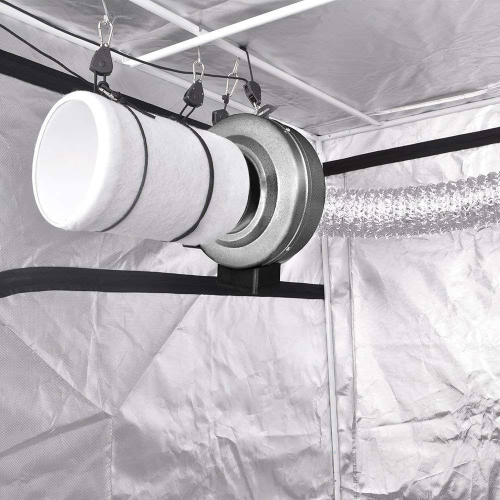 8 inch 750 CFM Inline Fan with Carbon Filter P939