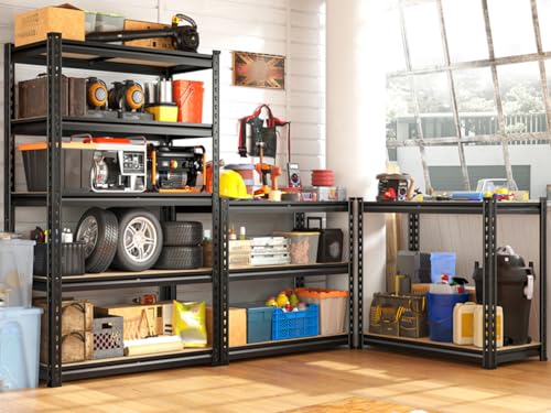 Set of 2 5 Tier Heavy Duty Metal Shelving 2000LBS Adjustable Shelf Q2925