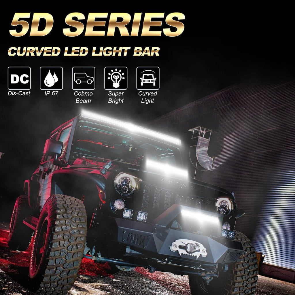 42” 240W LED Work Light Spot Flood Combo Beam with Wiring Harness Q922