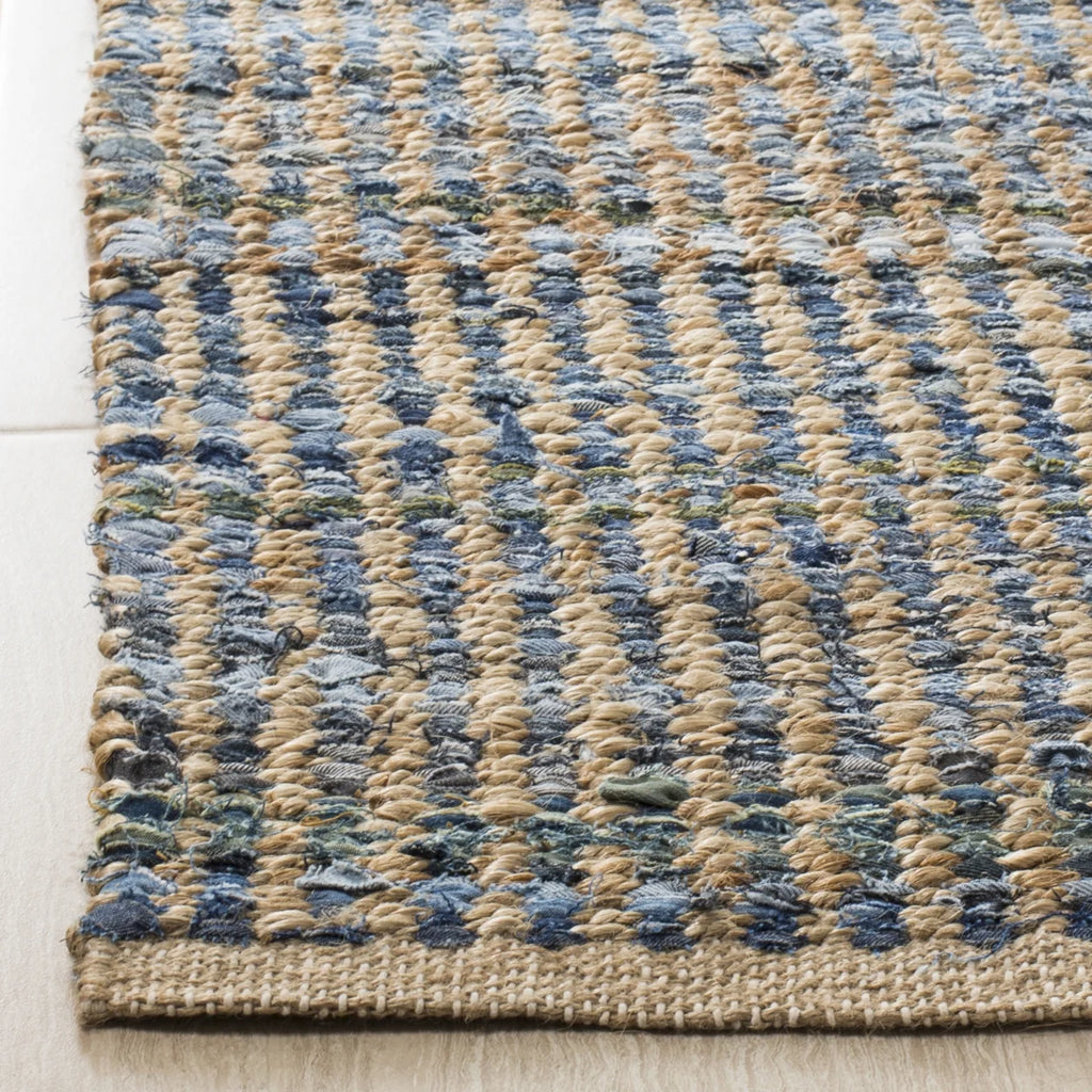 Handwoven Natural Blue Rug Z740607