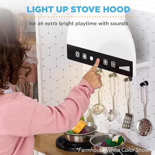 Pink Wooden Kids Pretend Play Corner Kitchen D358
