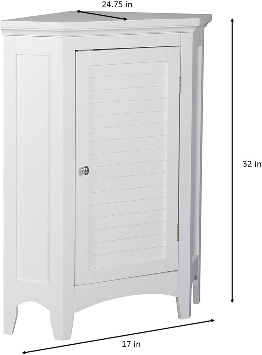 White Bathroom Storage Floor Cabinet J33545
