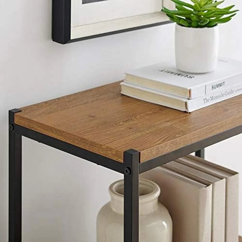 3 Tier Rustic Industrial Bookshelf with Open Shelves T599