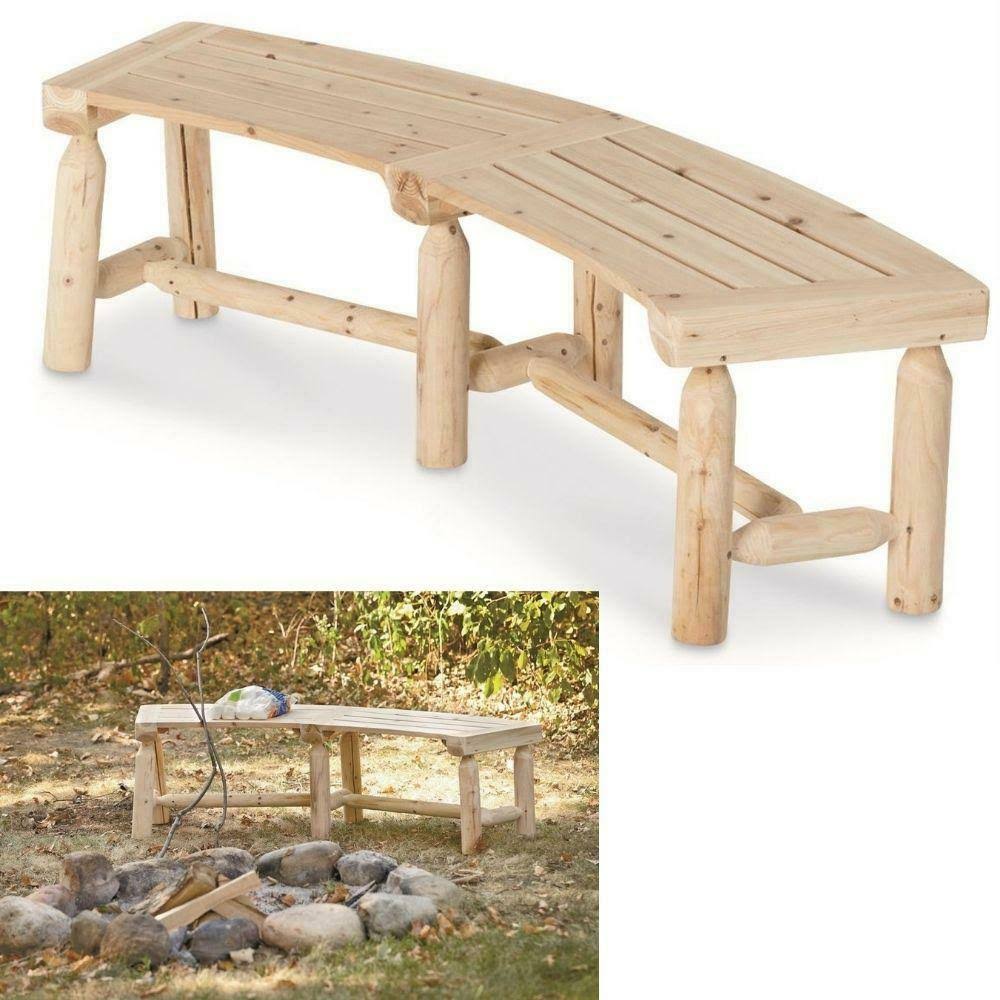 Log Fire Pit Bench D921