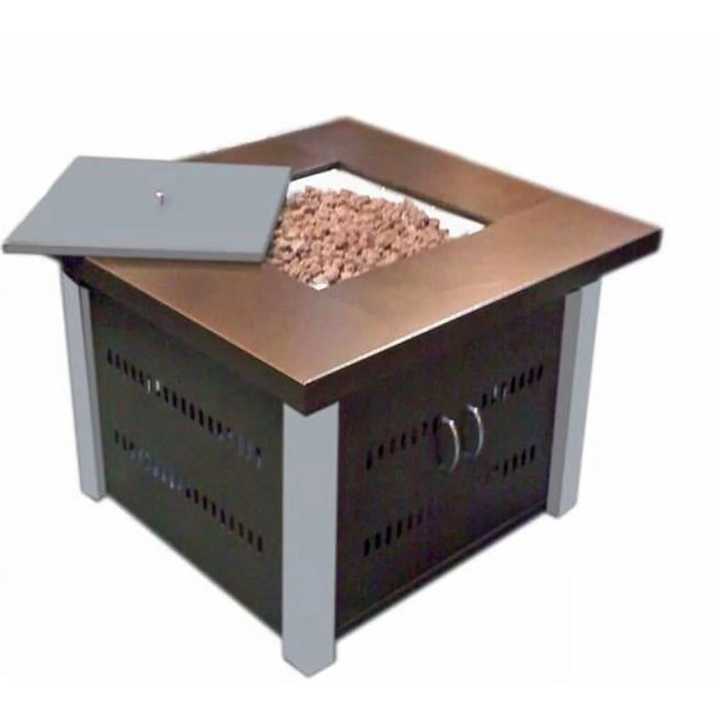 Propane Fire Pit Hammered Bronze and Stainless Steel Finish G246