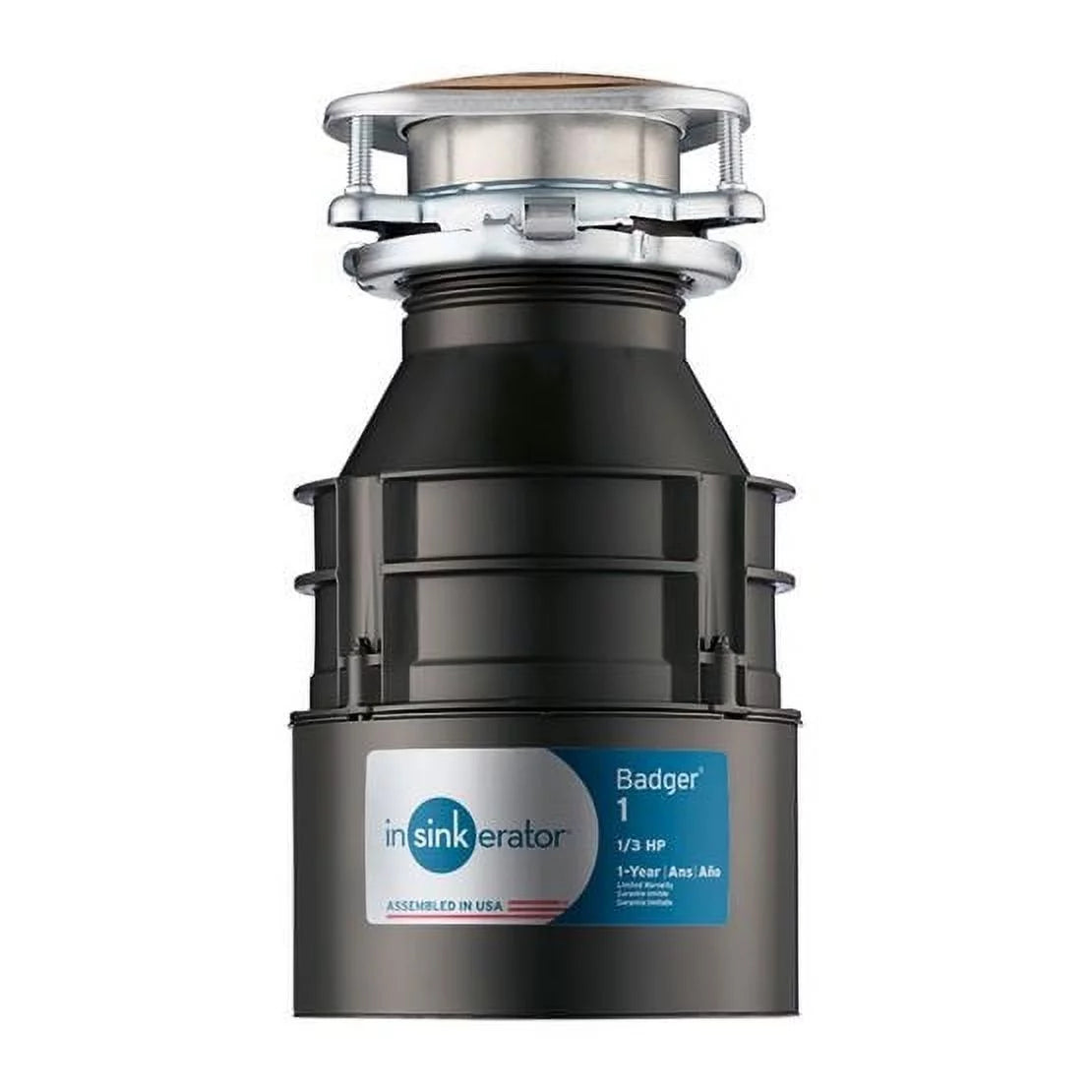 Black 1/3 Hp Garbage Disposal N808