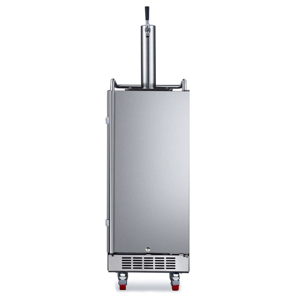 15" Wide 1 Tap Stainless Steel Kegerator X497