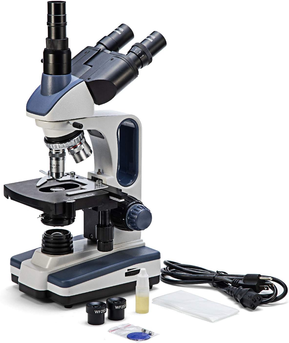 40X-2500X Trinocular Compound Lab Microscope with Mechanical Stage G238676