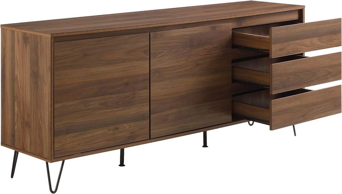 Brown Oak Record Storage Sideboard C8095