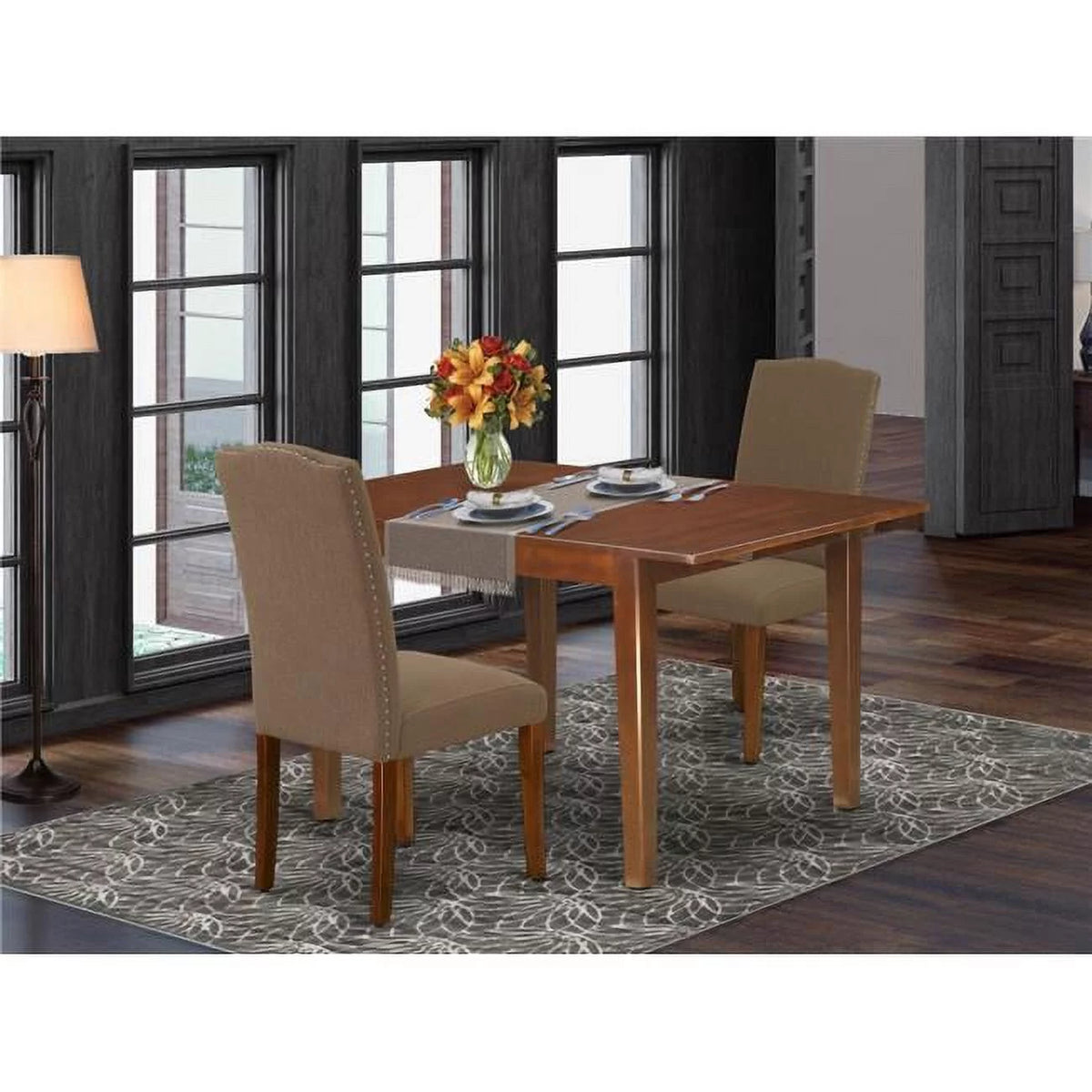 Rectangular Dining Room Table and Parson Chair 3 Piece Z776