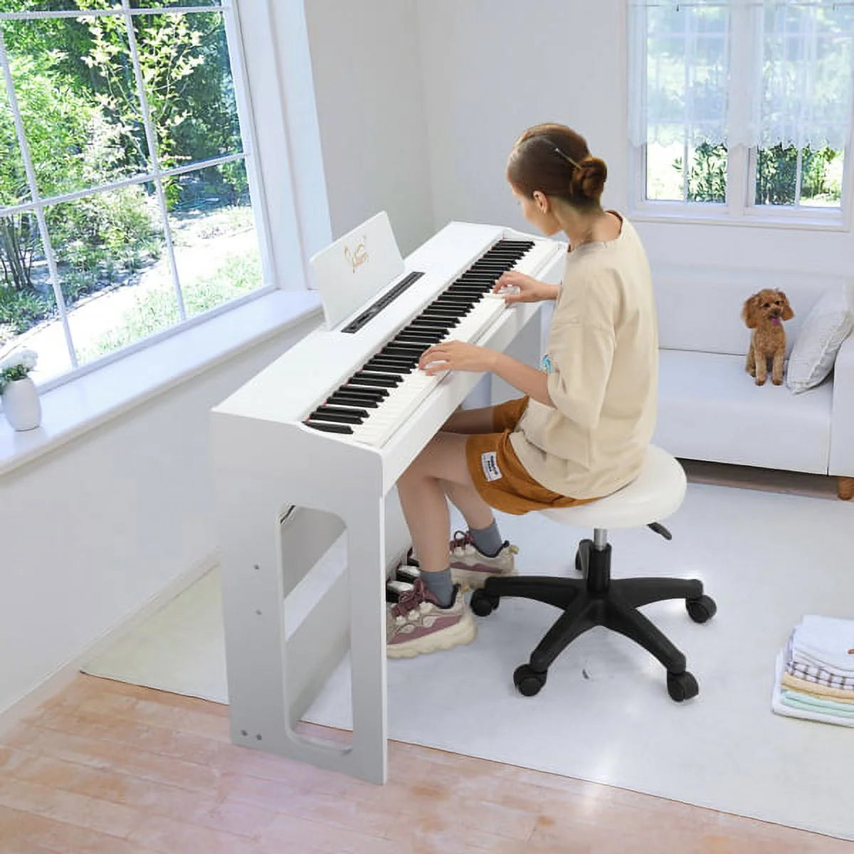 88 Keys Full Weighted Digital Piano with Stand Y923129
