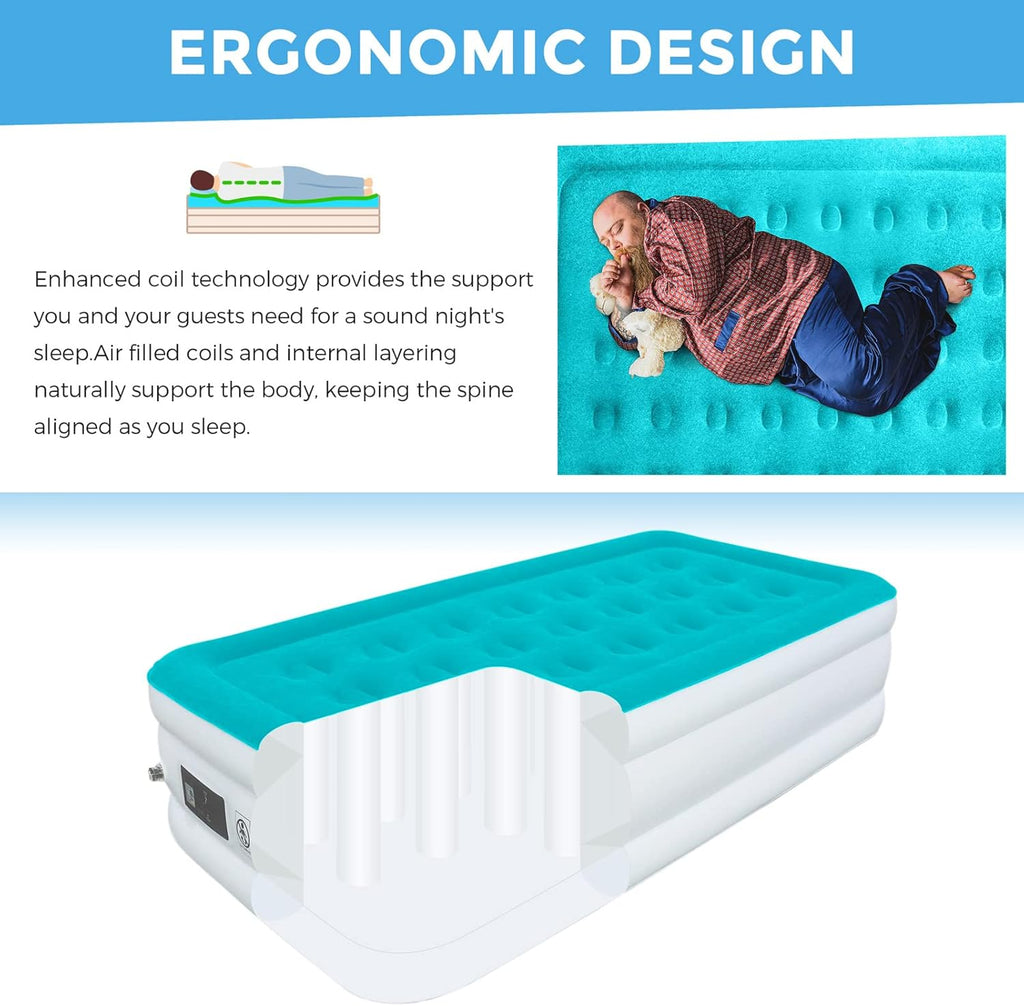 Queen Inflatable Air Mattress with Built-in Pump M477