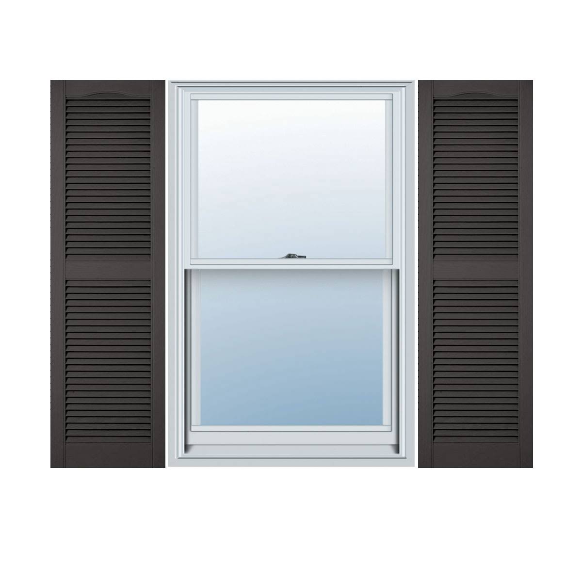 12 inch x 56 inch Vinyl Open Louver Shutters E646