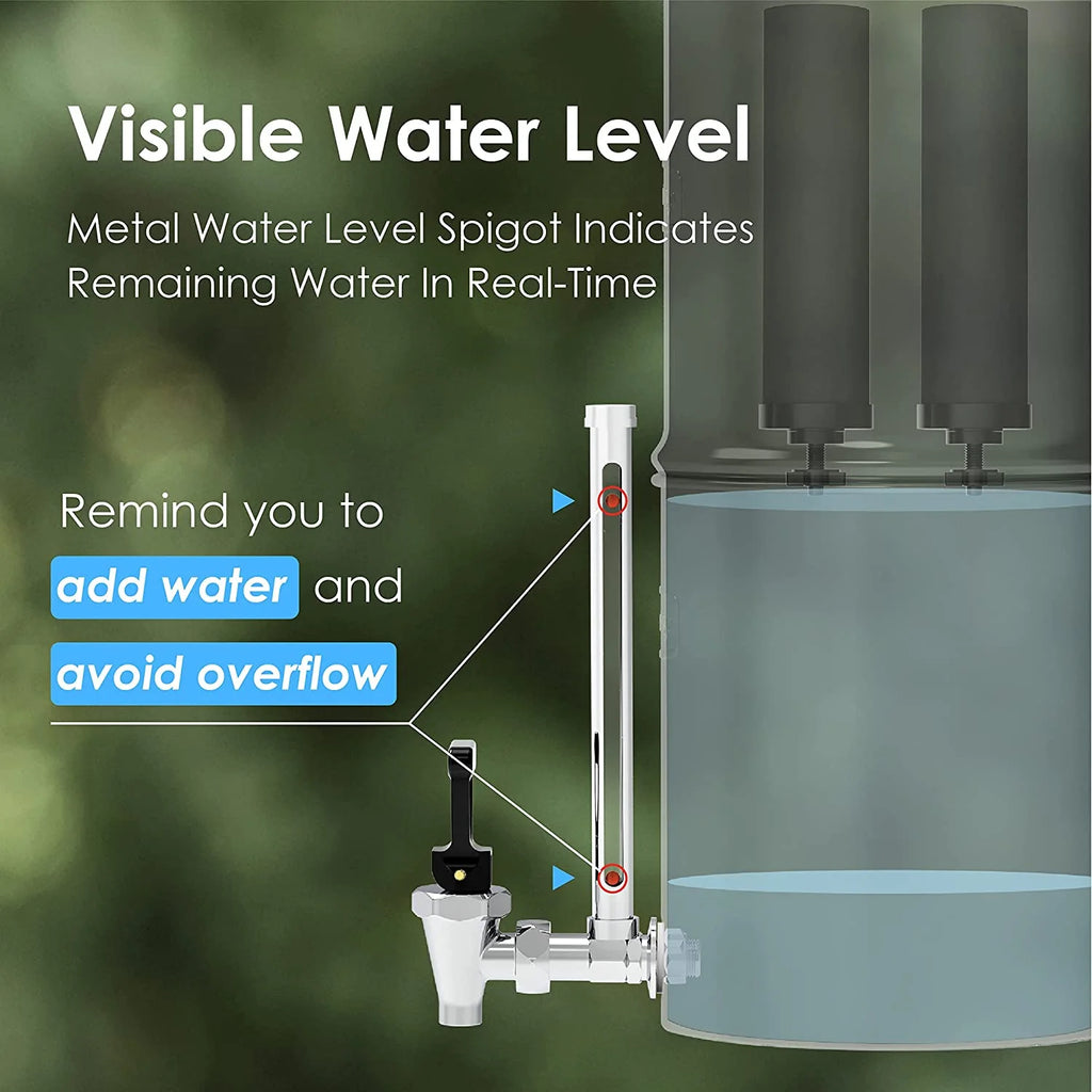 Water Filter System with 4 Filters, Stainless-steel, 2.25-gallon A1478