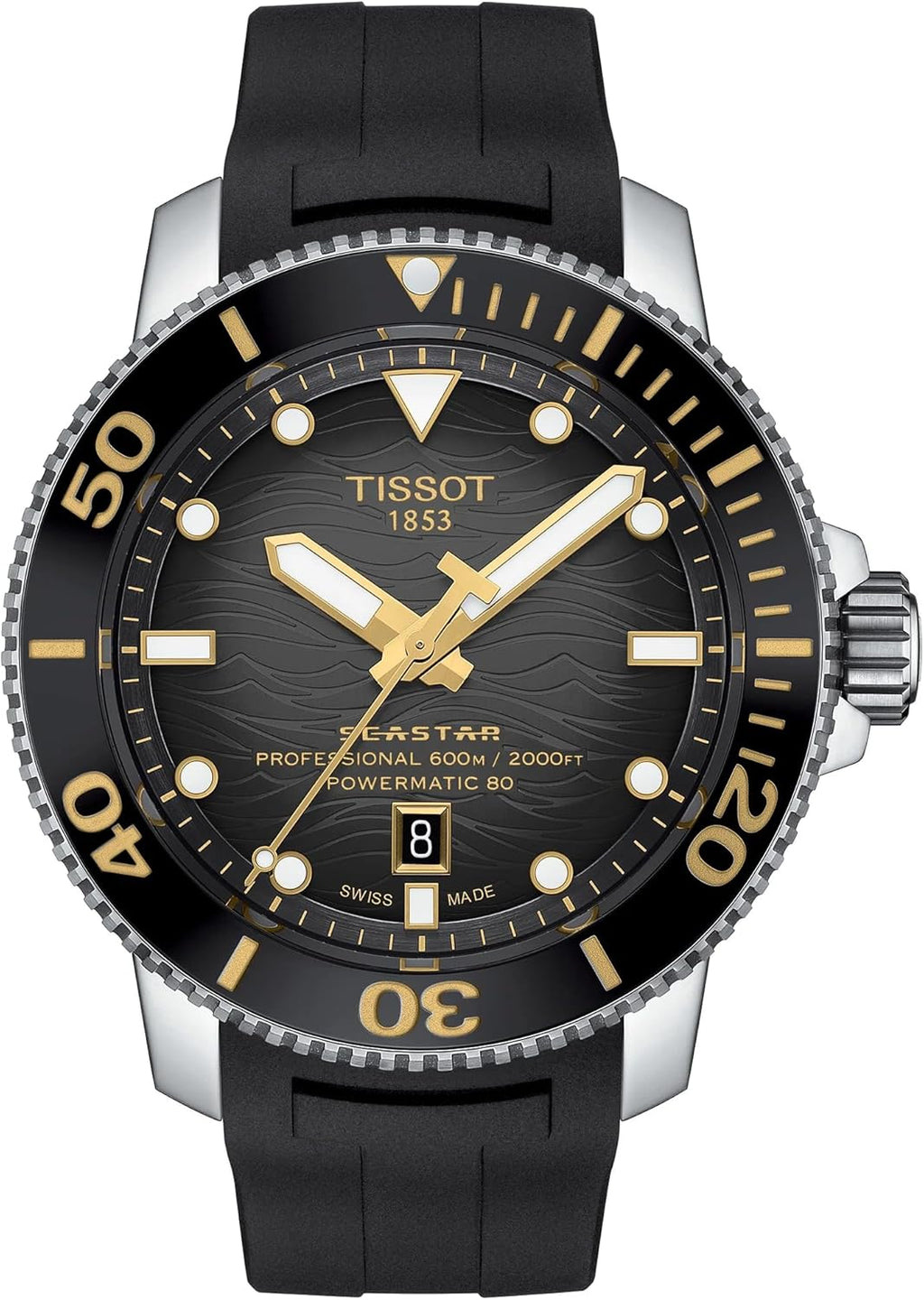 Black Rubber Automatic Watch K163