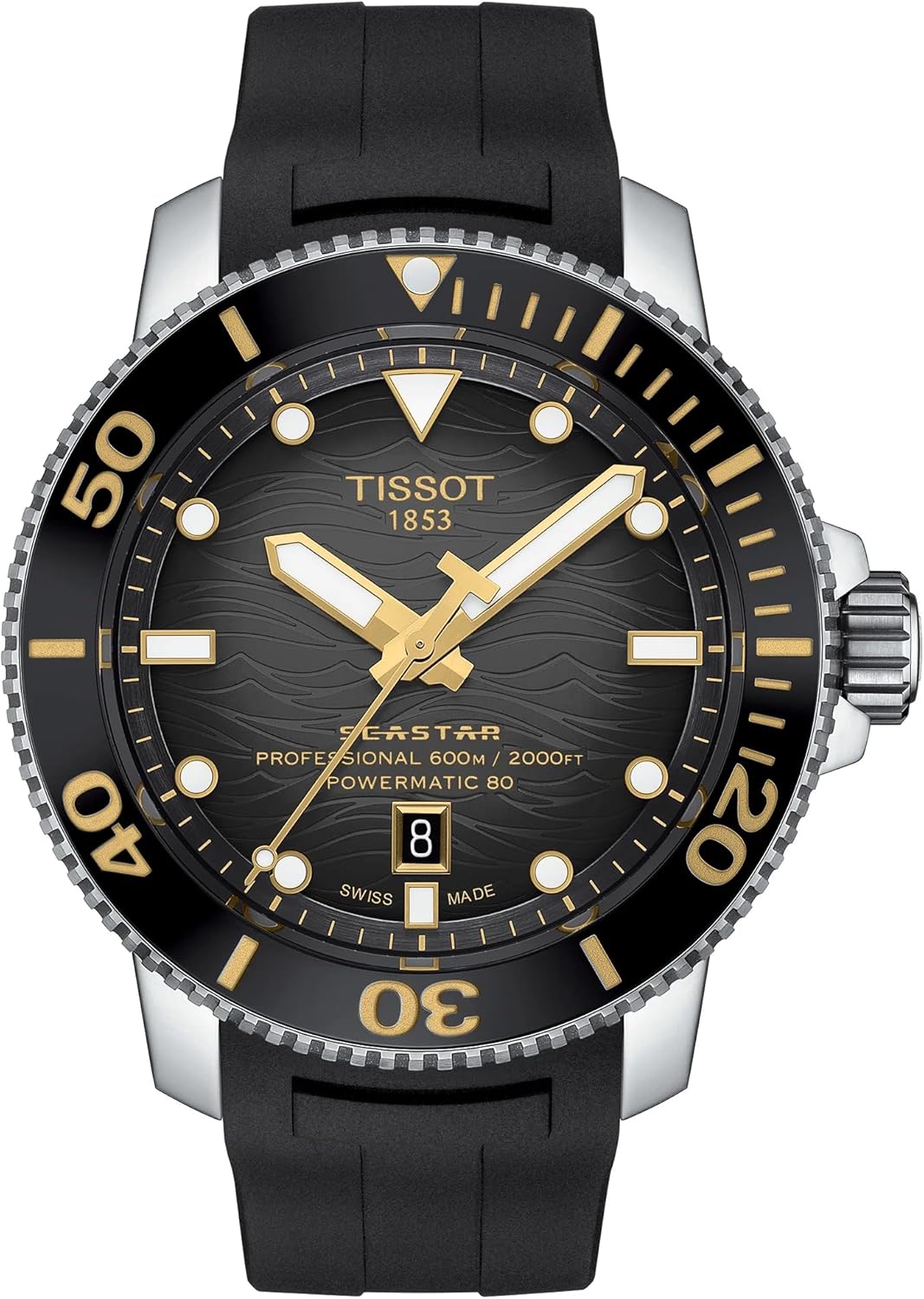 Black Rubber Automatic Watch K163