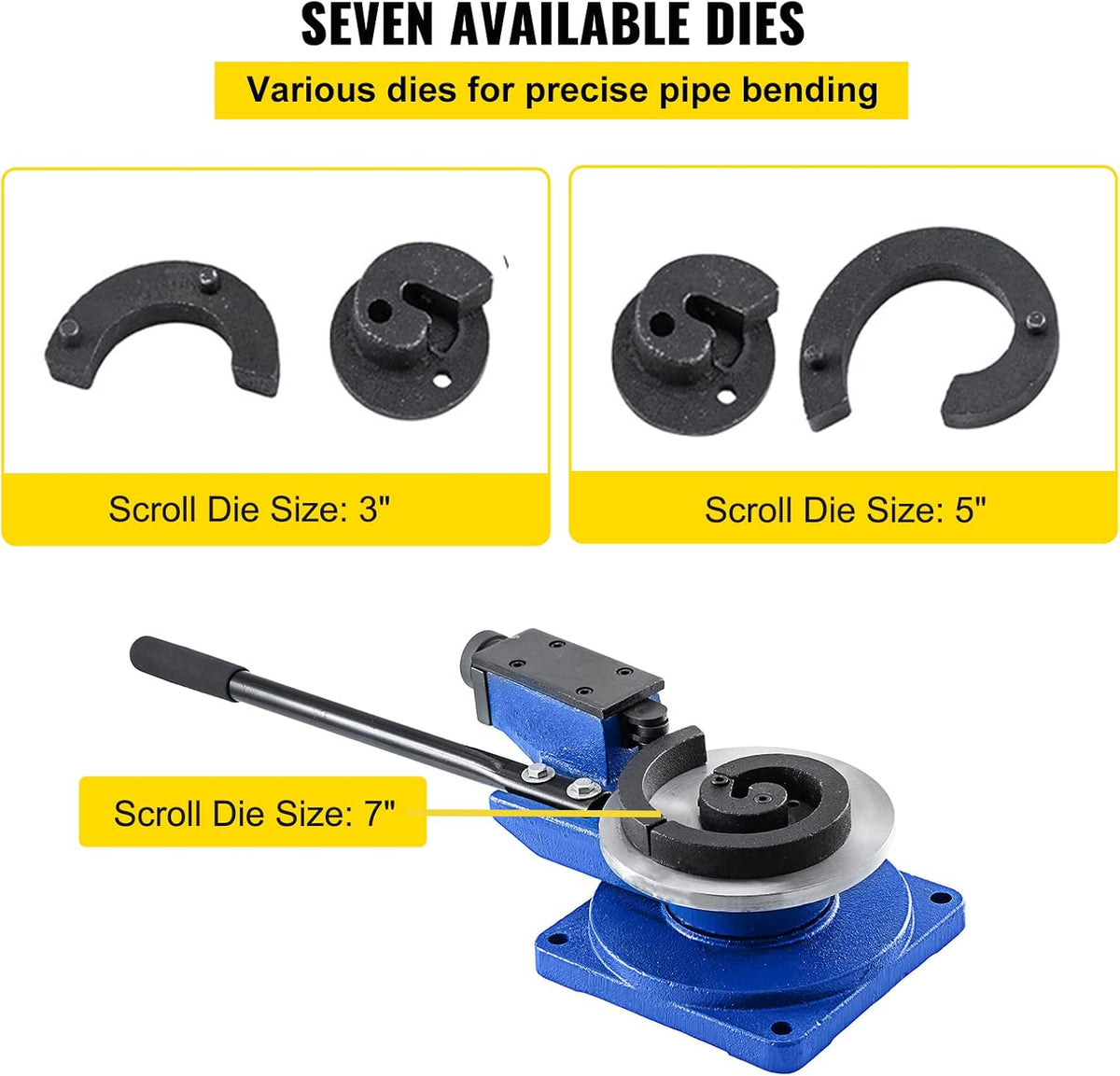 Metal Scroll Bender with 3 Scroll Bender Tools G89836