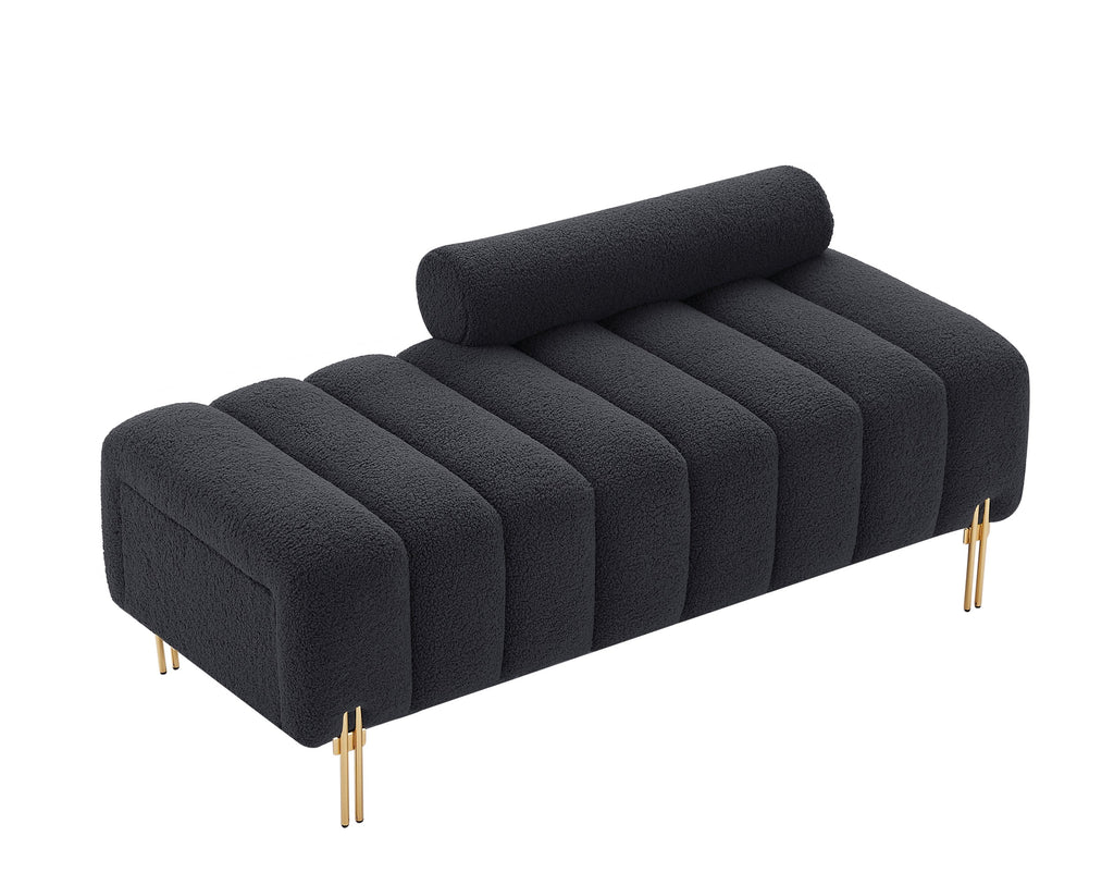 Grey Upholstered Storage Bench B664