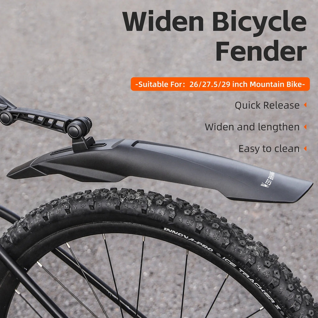 Adjustable Universal Bike Mudguards for 26-29in Bicycles, Front and Rear R824007