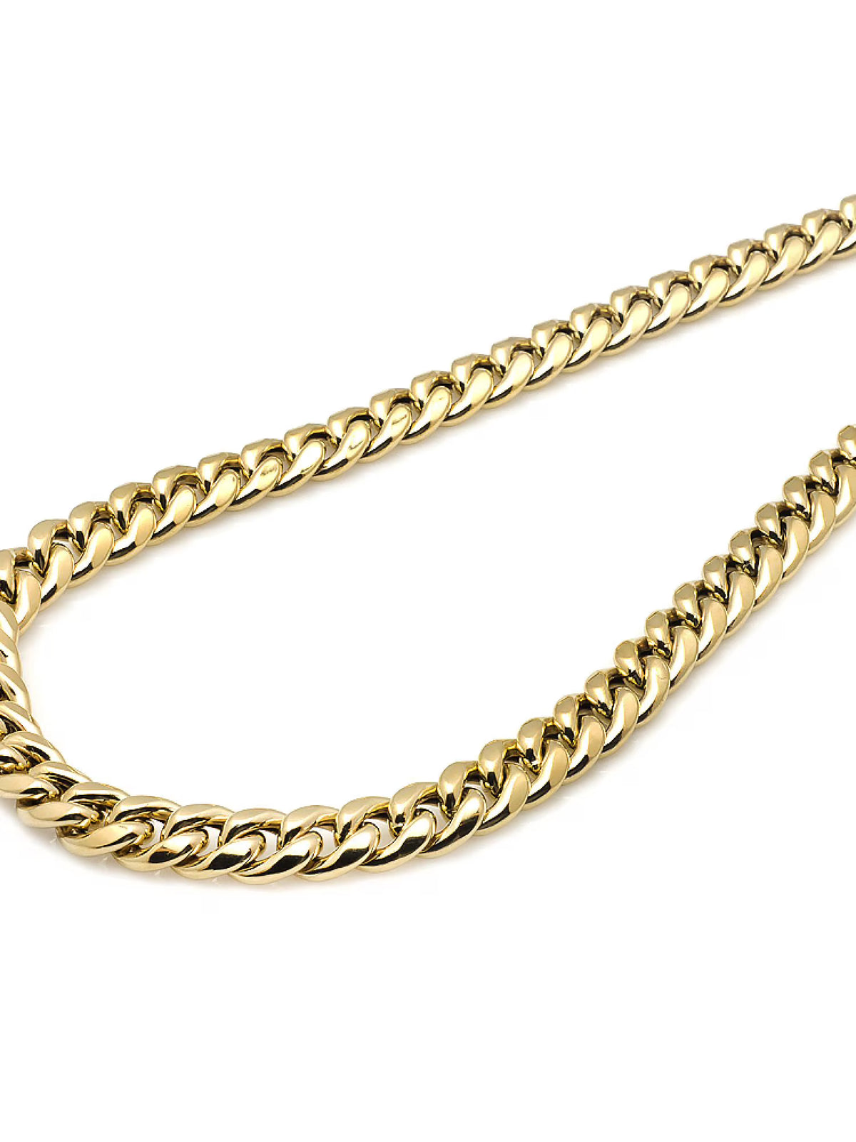 10K Yellow Gold Miami Cuban Link Chain Box Clasp 28-36 Inches E3475