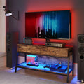 TV Stand with Adjustable Wall Mount, Grey Wash Finish K70200