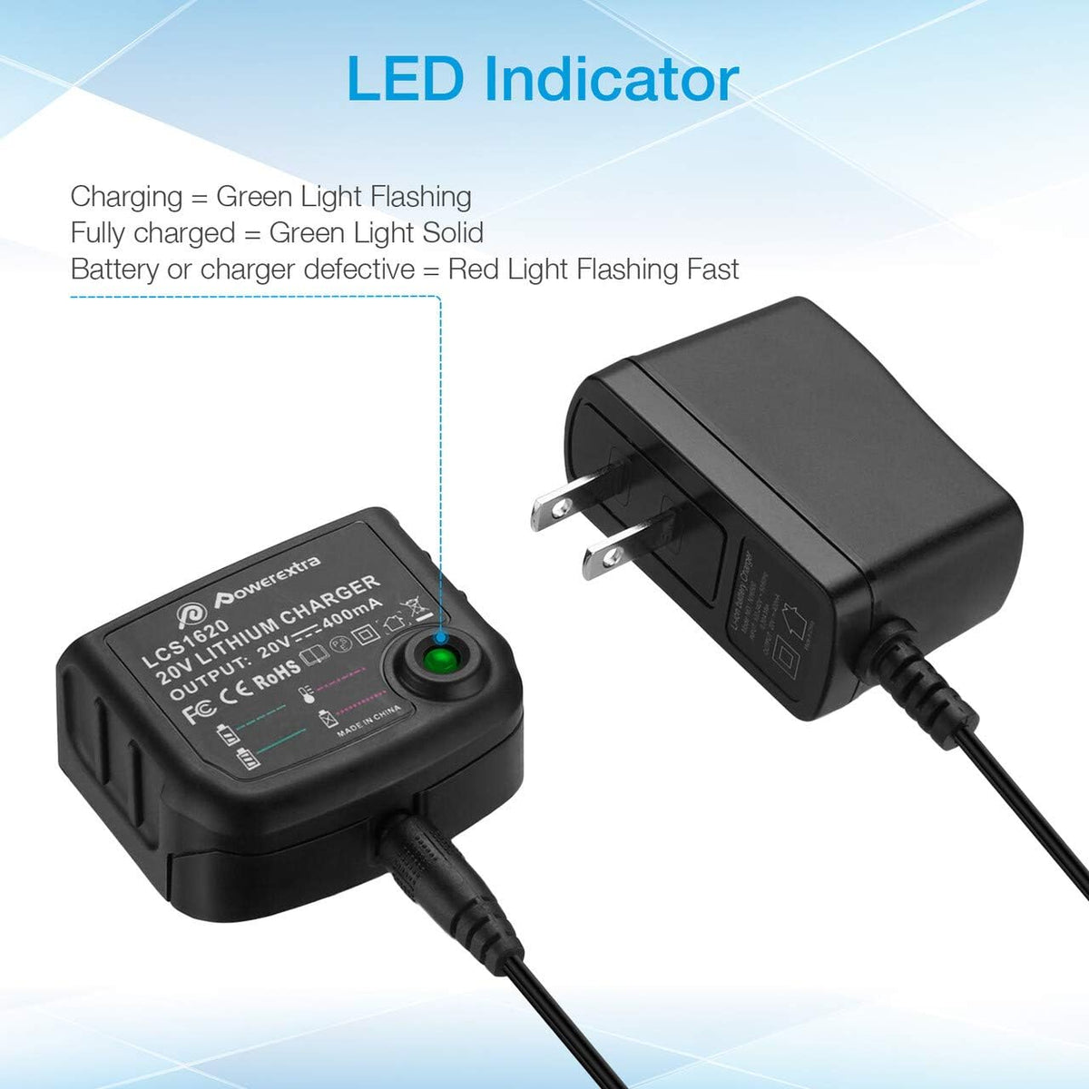 2 Pack 3.0Ah Battery and Charger for 20V MAX I7872