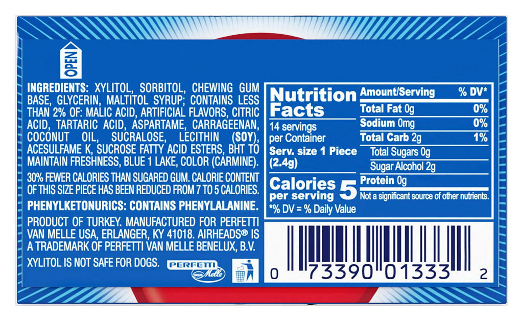 Blue Raspberry Gum - Pack of 12 T75544