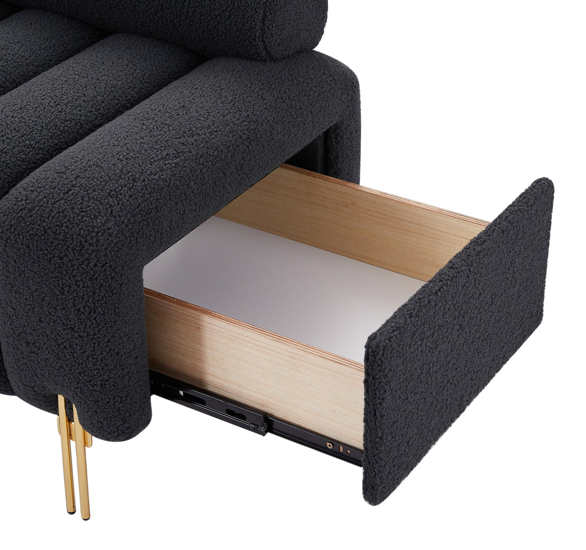 Grey Upholstered Storage Bench B664