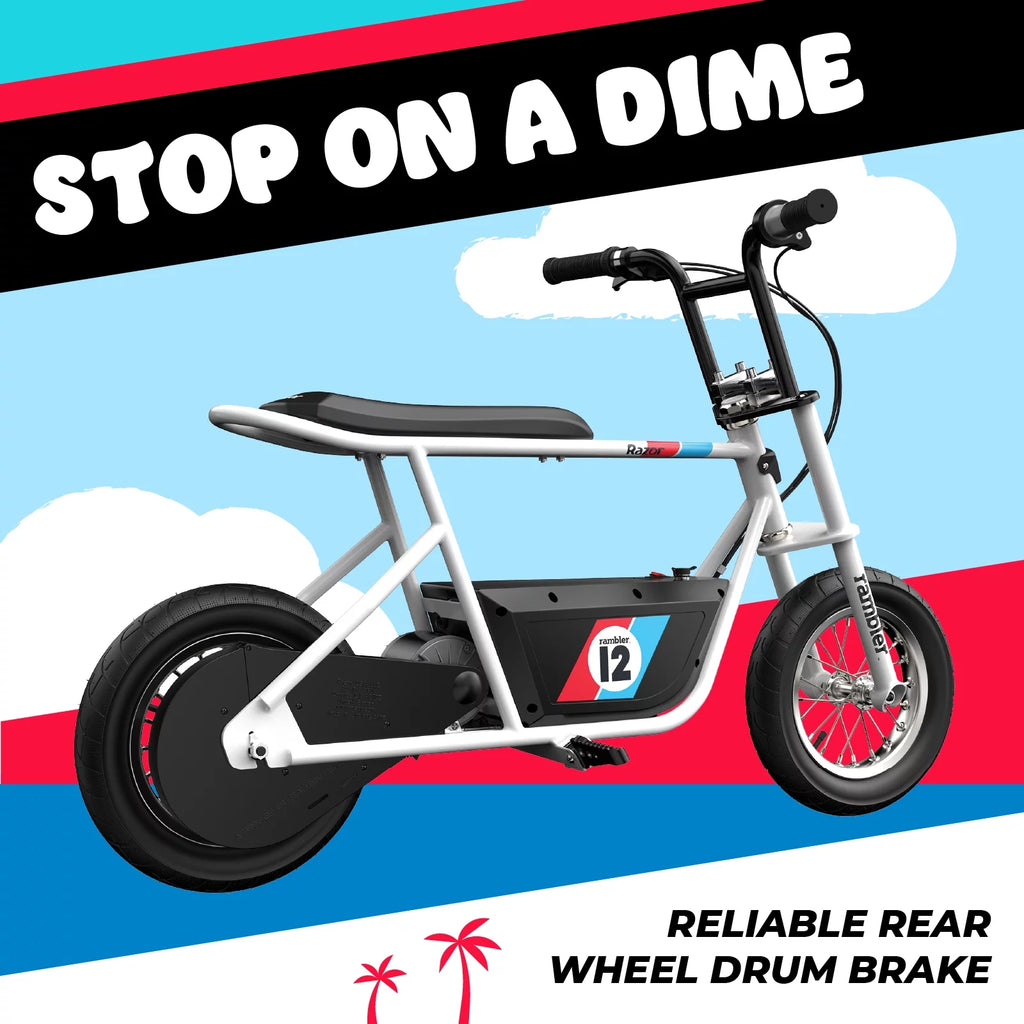White 12" Air-Filled Tires Seated Electric Scooter P184855
