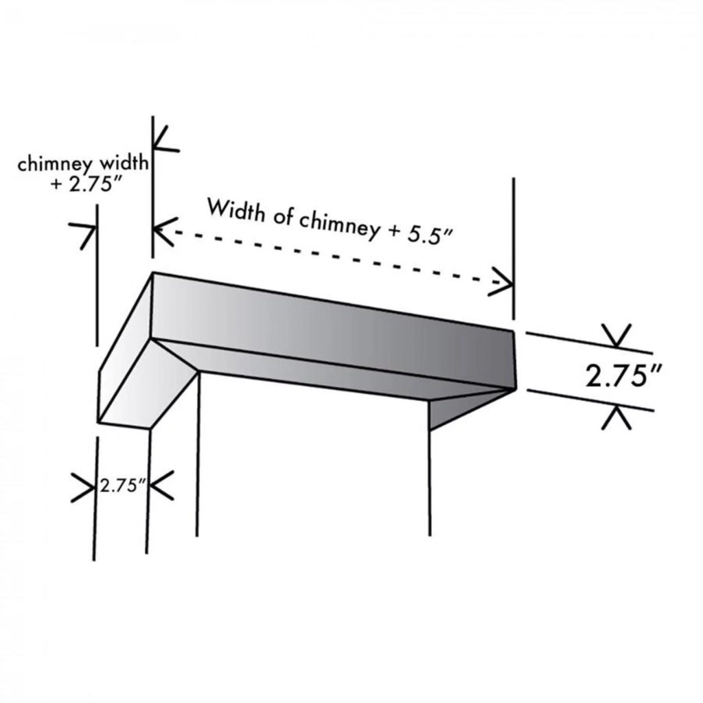 Crown Molding Profile for Wall Mount Range Hoods H75074