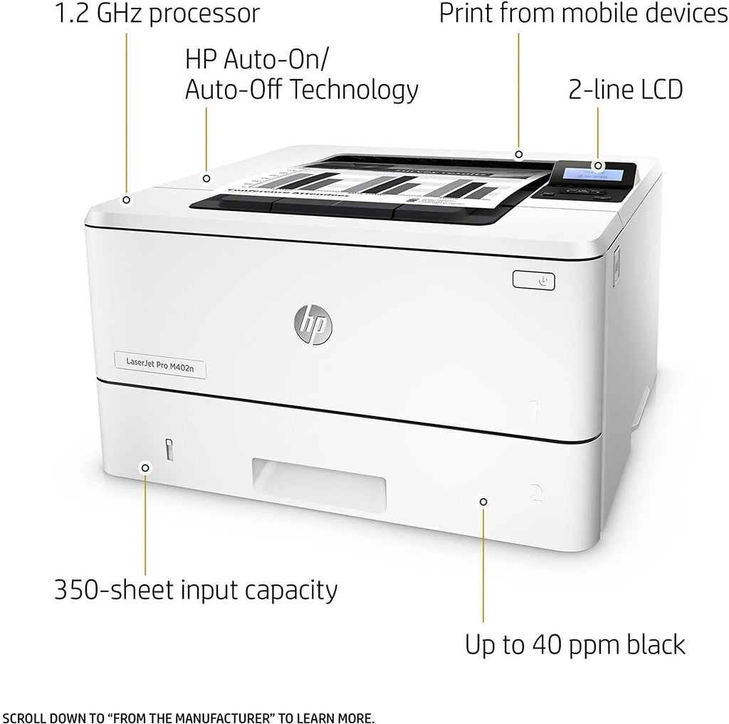 LaserJet Pro M402n Laser Printer with Built-in Ethernet R3600