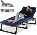 4-Fold Folding Camping Cot with Mattress and Pillow W5562