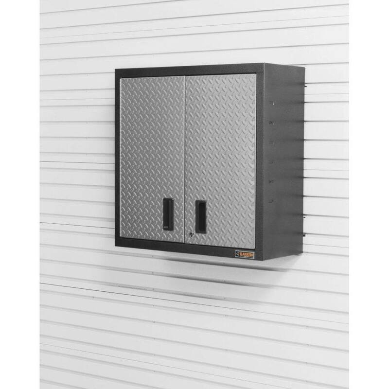 Steel 2-Shelf Wall Mounted Garage Cabinet O175065