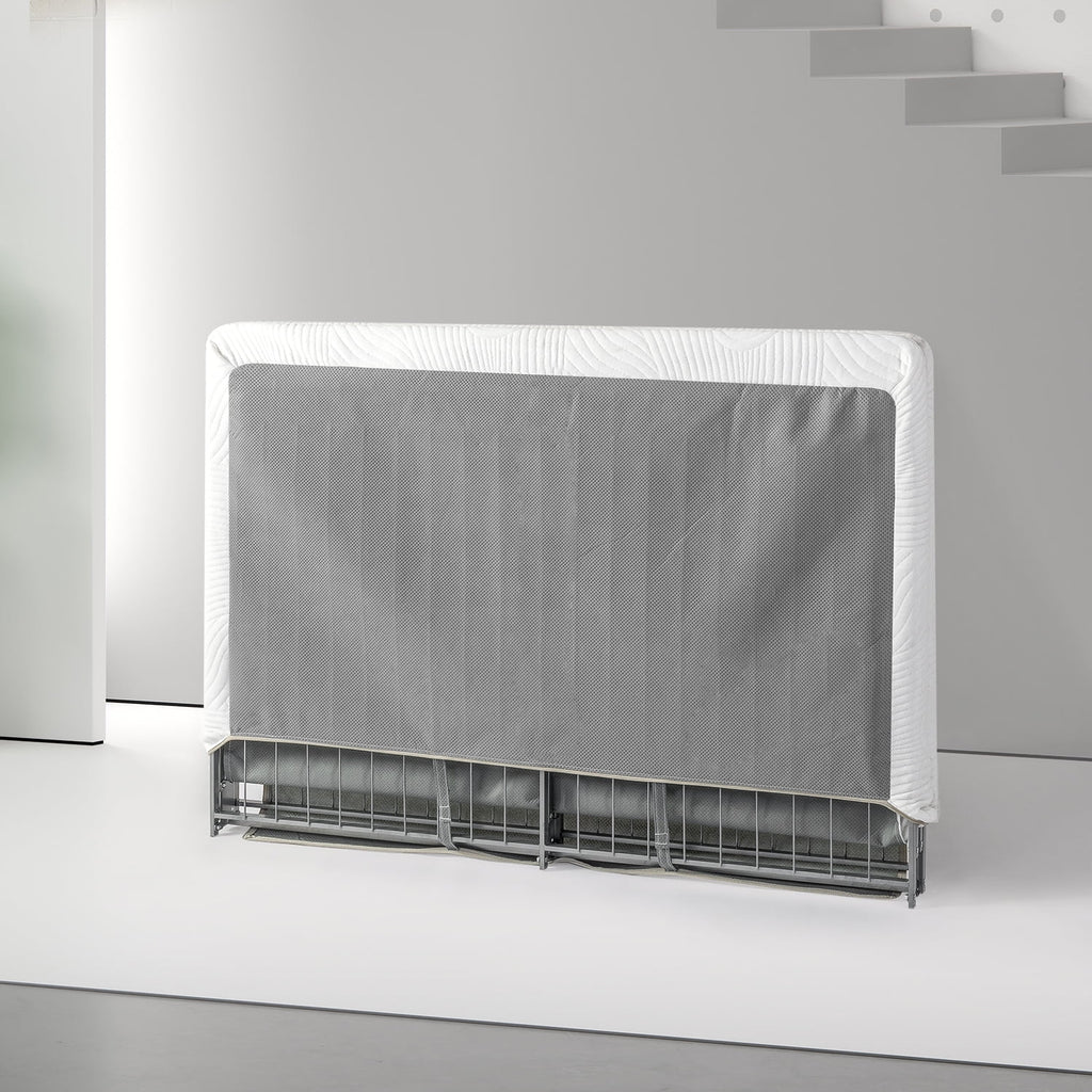 White 4" Queen Metal Mattress Foundation L2507