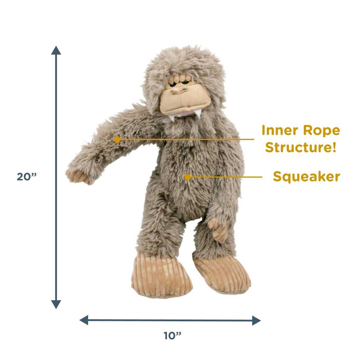 Stuffless Big Foot Dog Toy S193