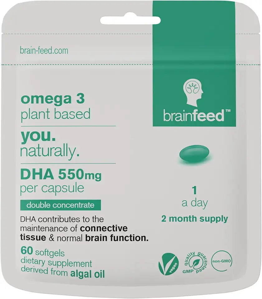 60 Vegan DHA 500mg Omega 3 Capsules L9538