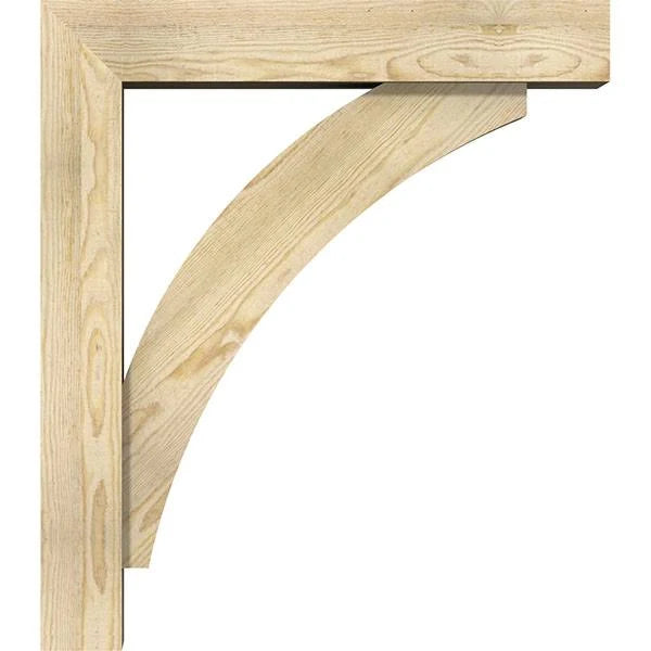 6x22W x 28x22D x 32x22H Rough Sawn Bracket with Offset Brace V328169