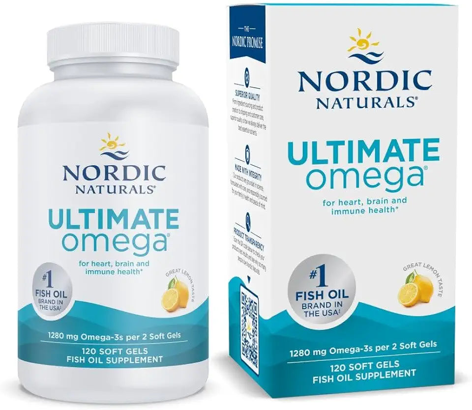 Lemon Flavor 120 Soft Gels 1280 mg Omega-3 Fish Oil Supplement H373583
