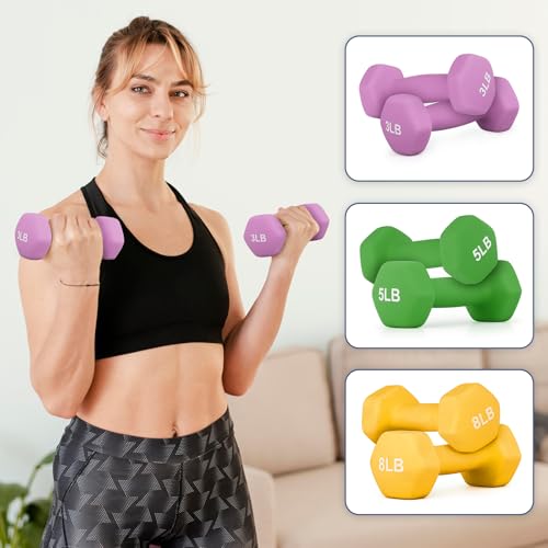 Anti-Slip Neoprene Coated Hexagon Dumbbell Set X89502