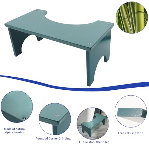 6.7" Non-Slip Wood Toilet Stool C626