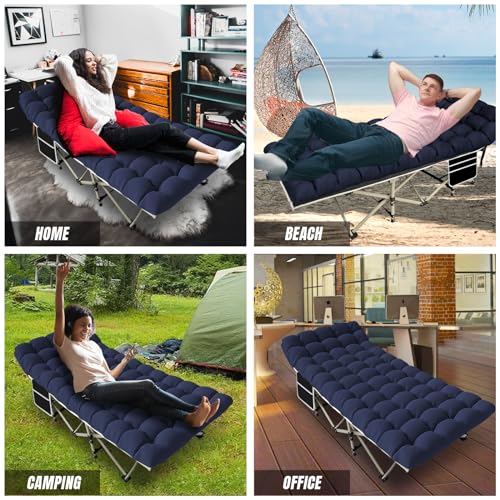 Folding Camping Cot with Removable Mattress and Carry Bag J4222