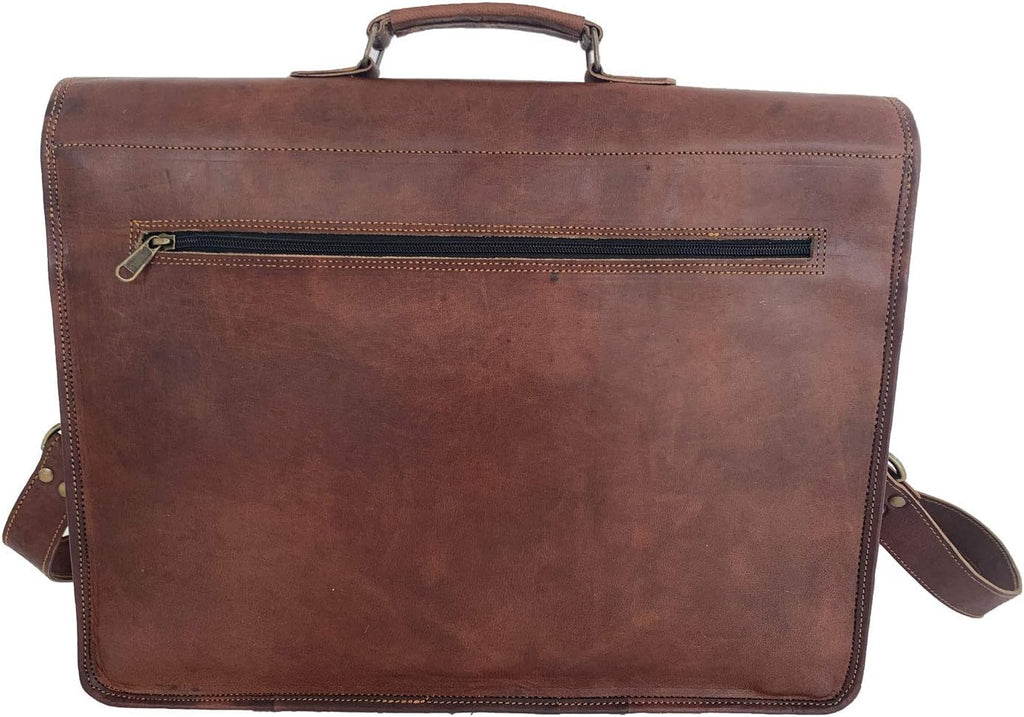 18 INCH Leather Laptop Messenger Bag H897
